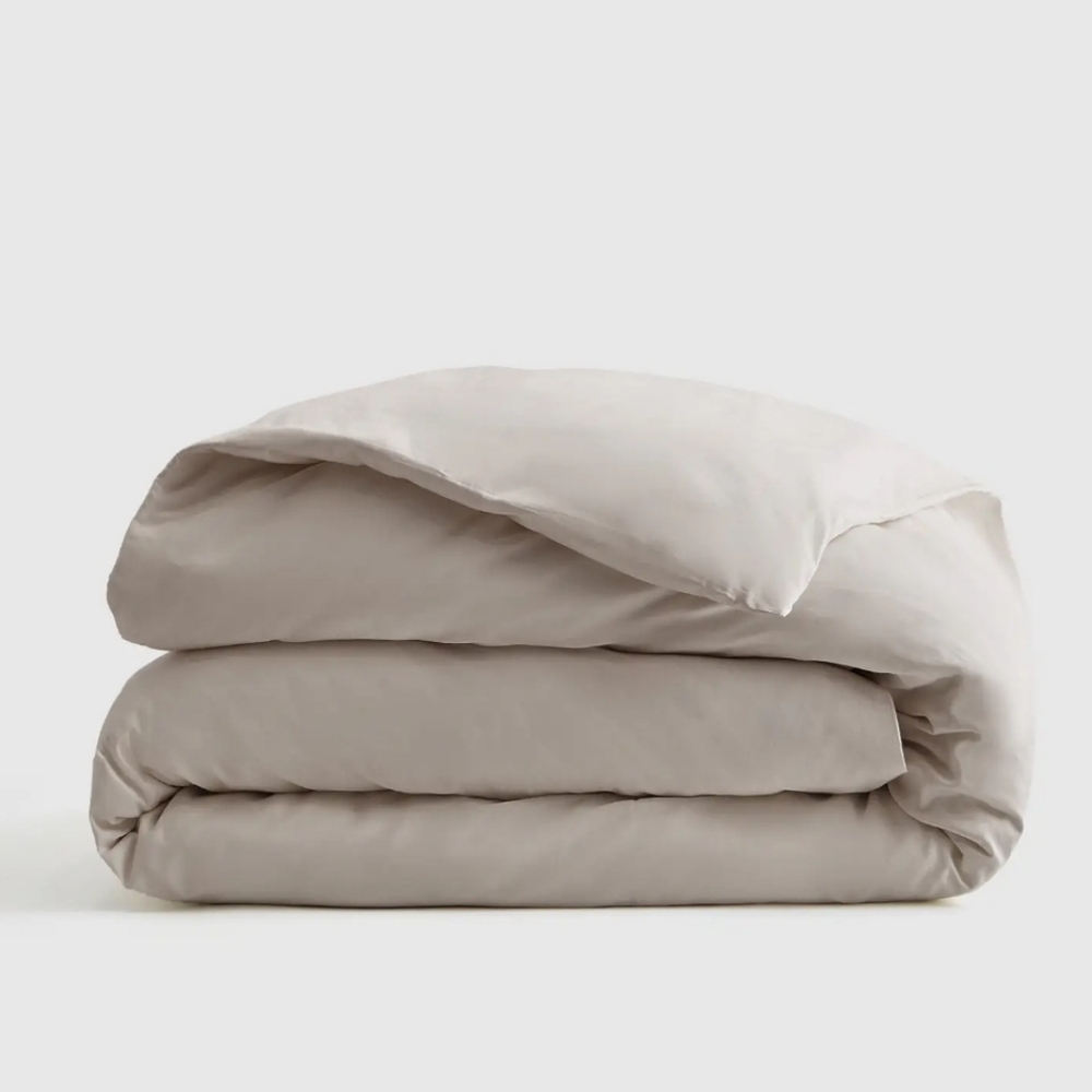 Quince 100% Organic Sateen Cotton Light Gray Duvet Cover! King  (490)